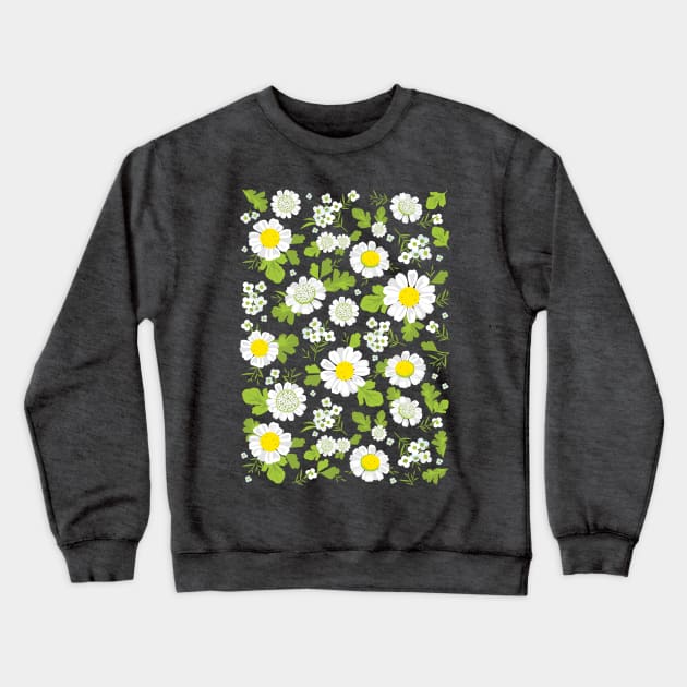 Daisy Flowers Pattern Crewneck Sweatshirt by lents